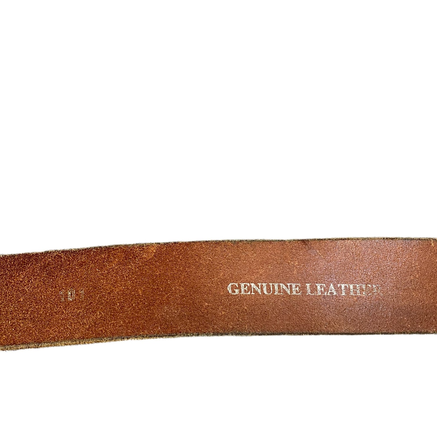 MOD Miracle of Denim Waist Belt Mens Brown Leather Silver Buckle 41.5 Inches