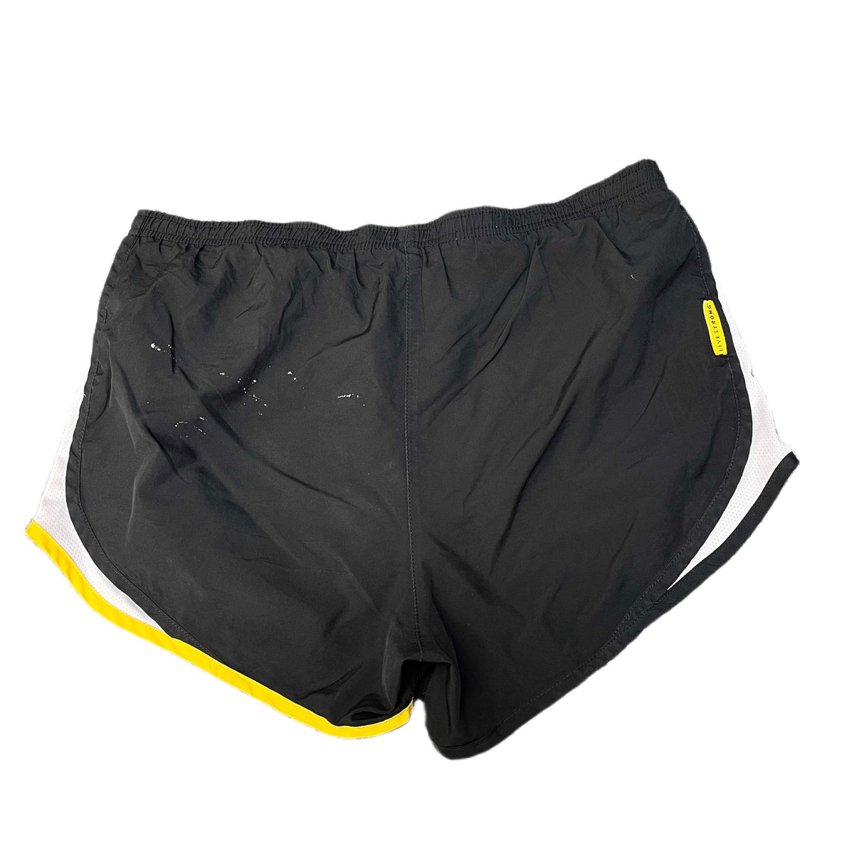 Nike Tempo Running Shorts Fits as Womens L 32" Waist Black White Dolphin Hem