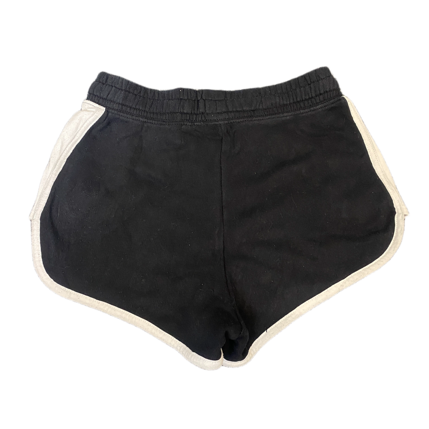 Running Sprinter Shorts Girls M 24" Waist Black White Gym Workout Dolphin Hem