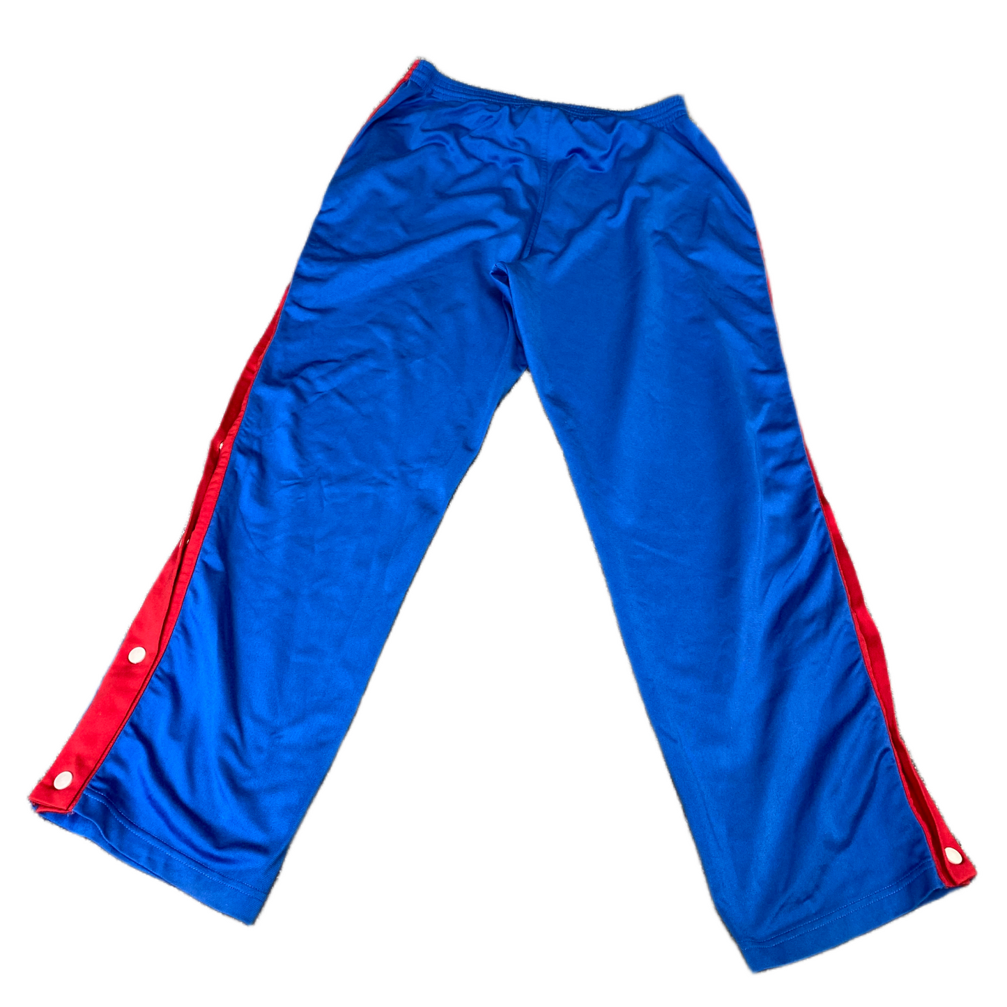 Flagship Joggers Fits as Men M 31" Waist Blue Red Side Snap Straight Leg Trouser