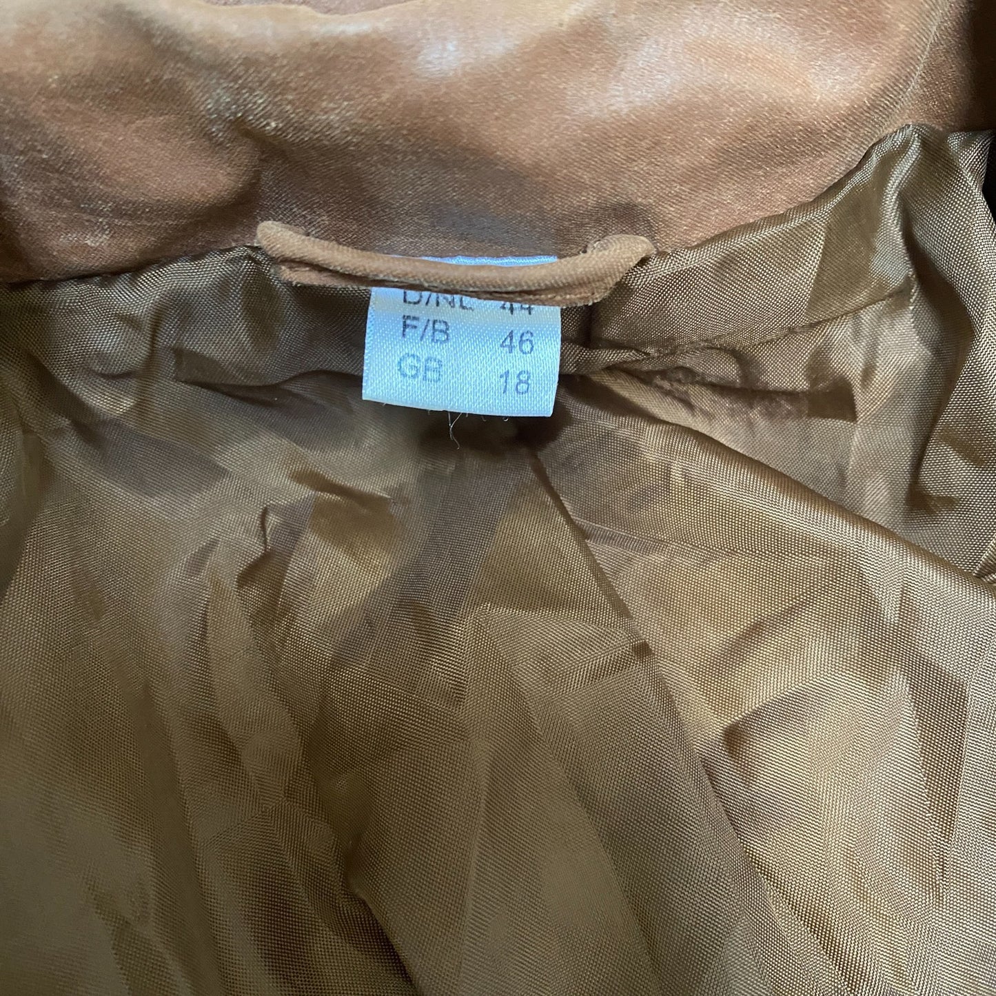 Womens Genuine Leather Blazer Jacket Womens M Brown Notch Lapel Single Breasted