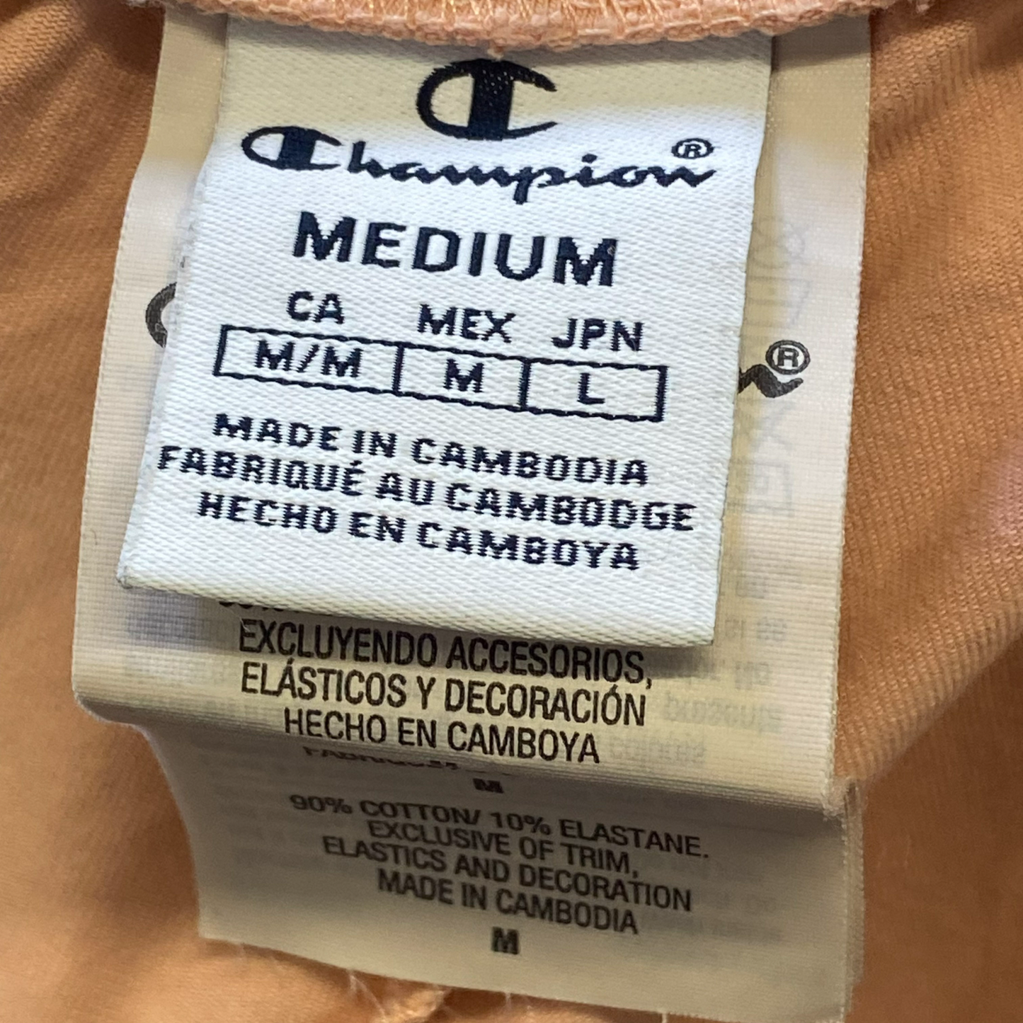 Champion Sprinter Running Shorts Womens Medium Orange Elastic Waist Athletic Fit