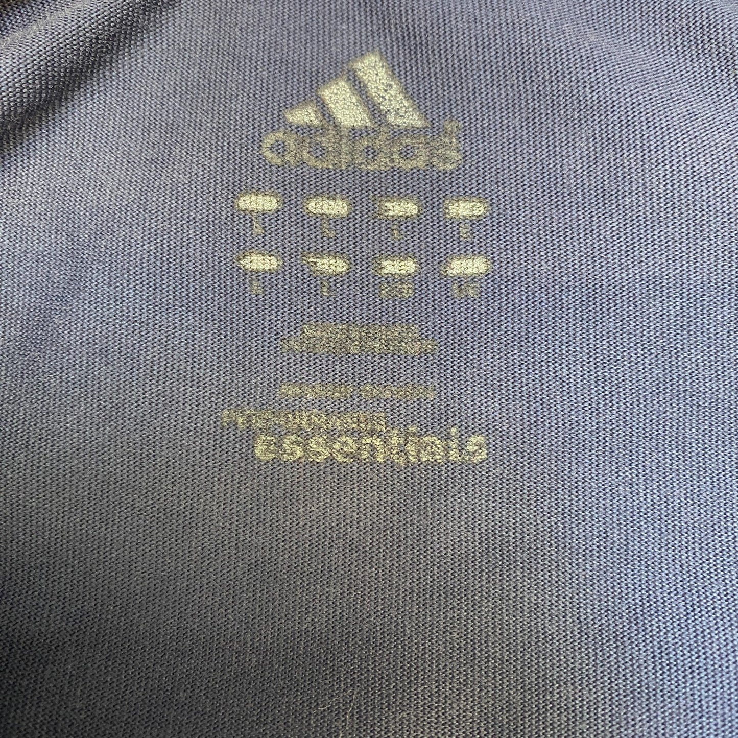 Adidas Climalite T-Shirt Womens Large Navy Graphic Print Cotton Short Sleeve
