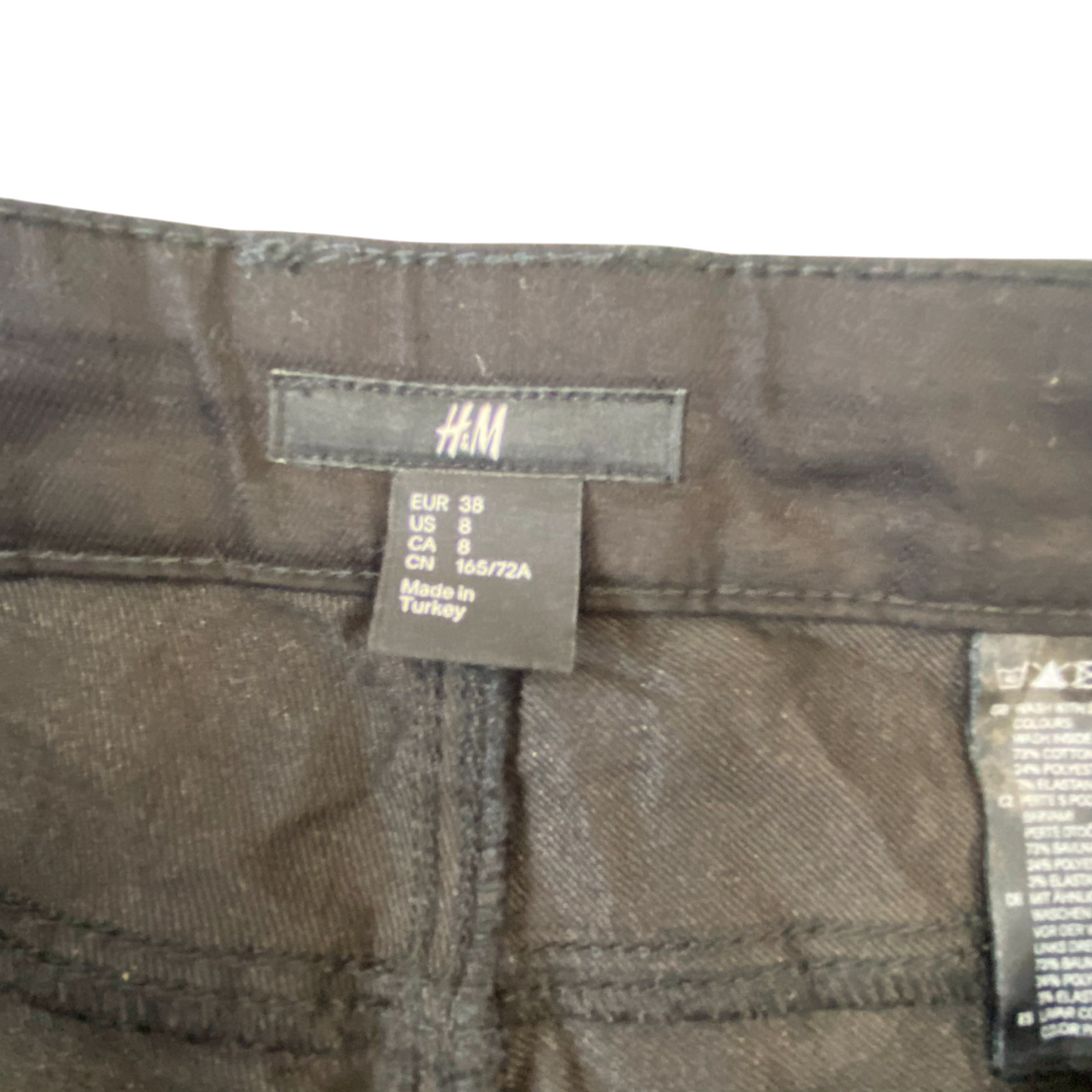 H&M Jeans Womens Medium W29 L30 Black Denim Bootcut Flat Front Pockets Outdoor