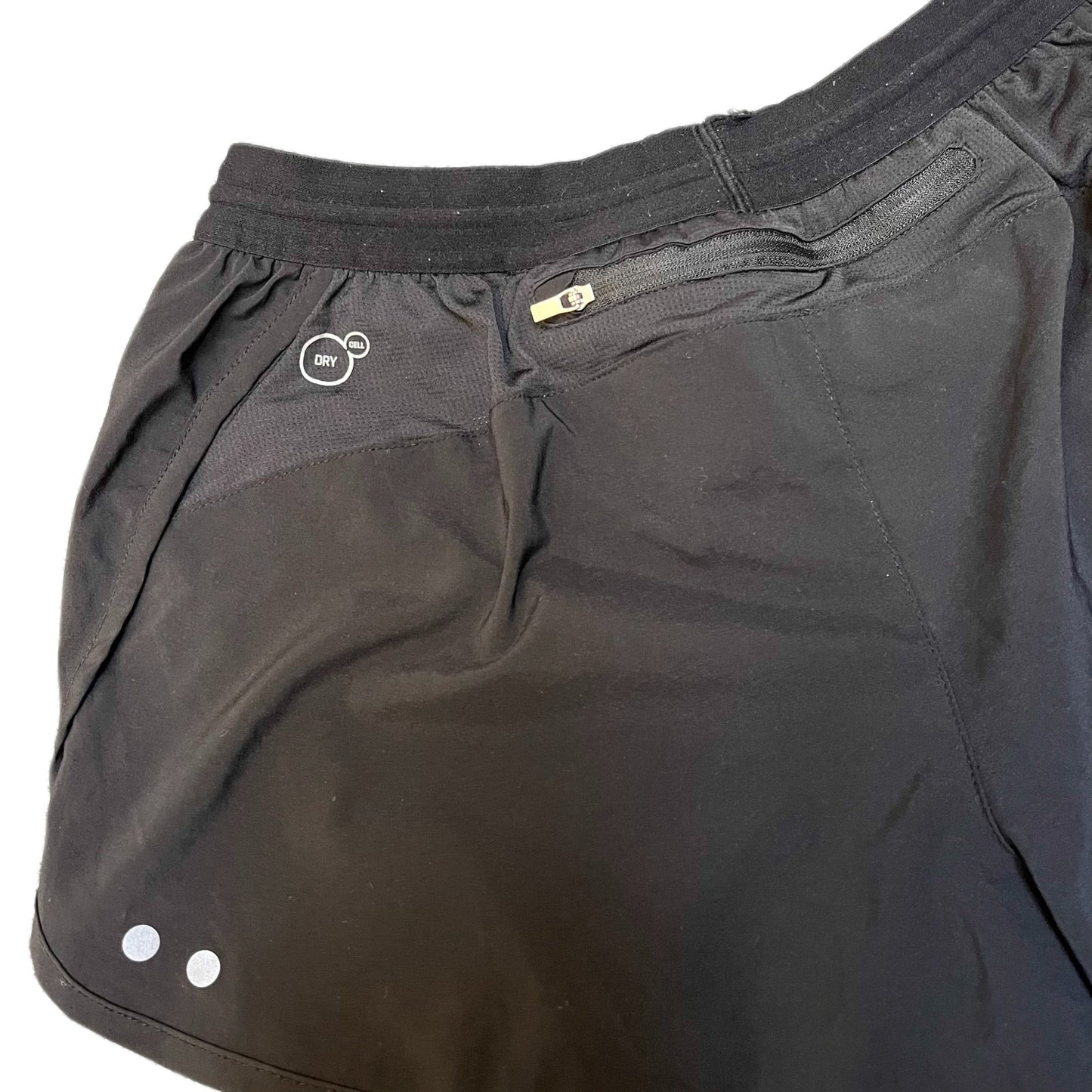 Puma 2-in-1 Shorts Womens XS 25" Waist Black Dry Cell Outer Layer Drawstring