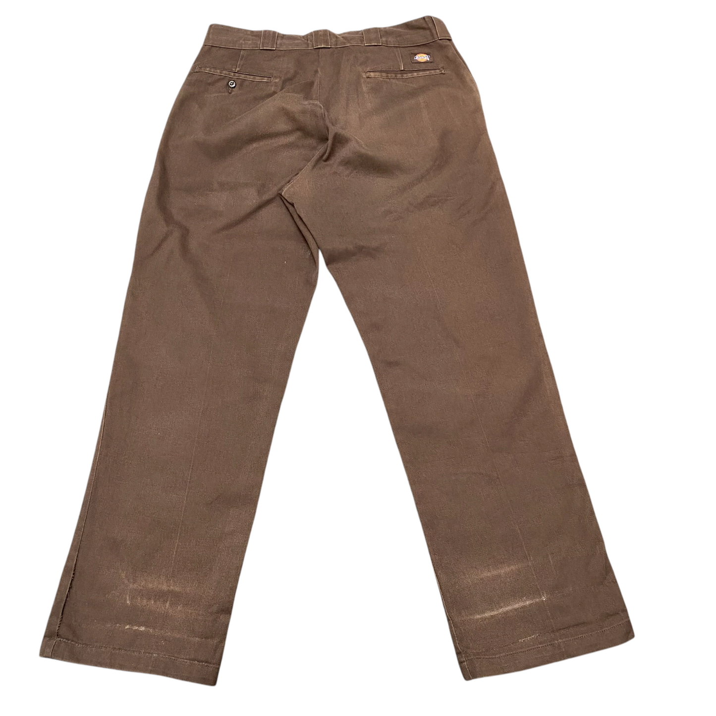 Dickies Trousers Men's XL Brown Straight Fit Slash Pockets Workwear Outdoor