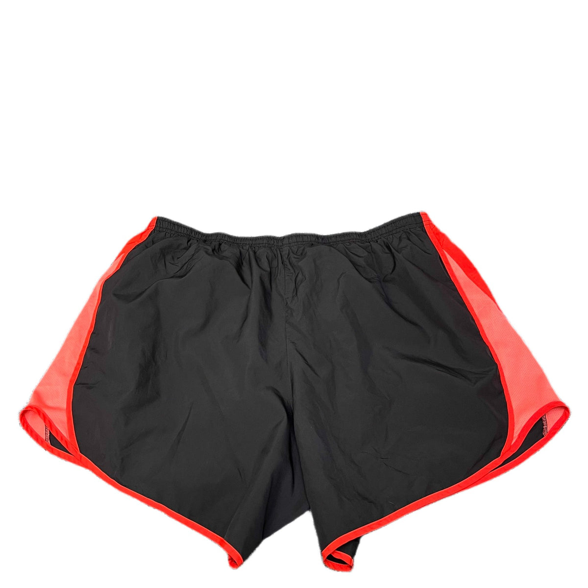 Nike Dri-FIT Running Shorts Fits as Womens XL 33" Waist Black Red Dolphin Hem