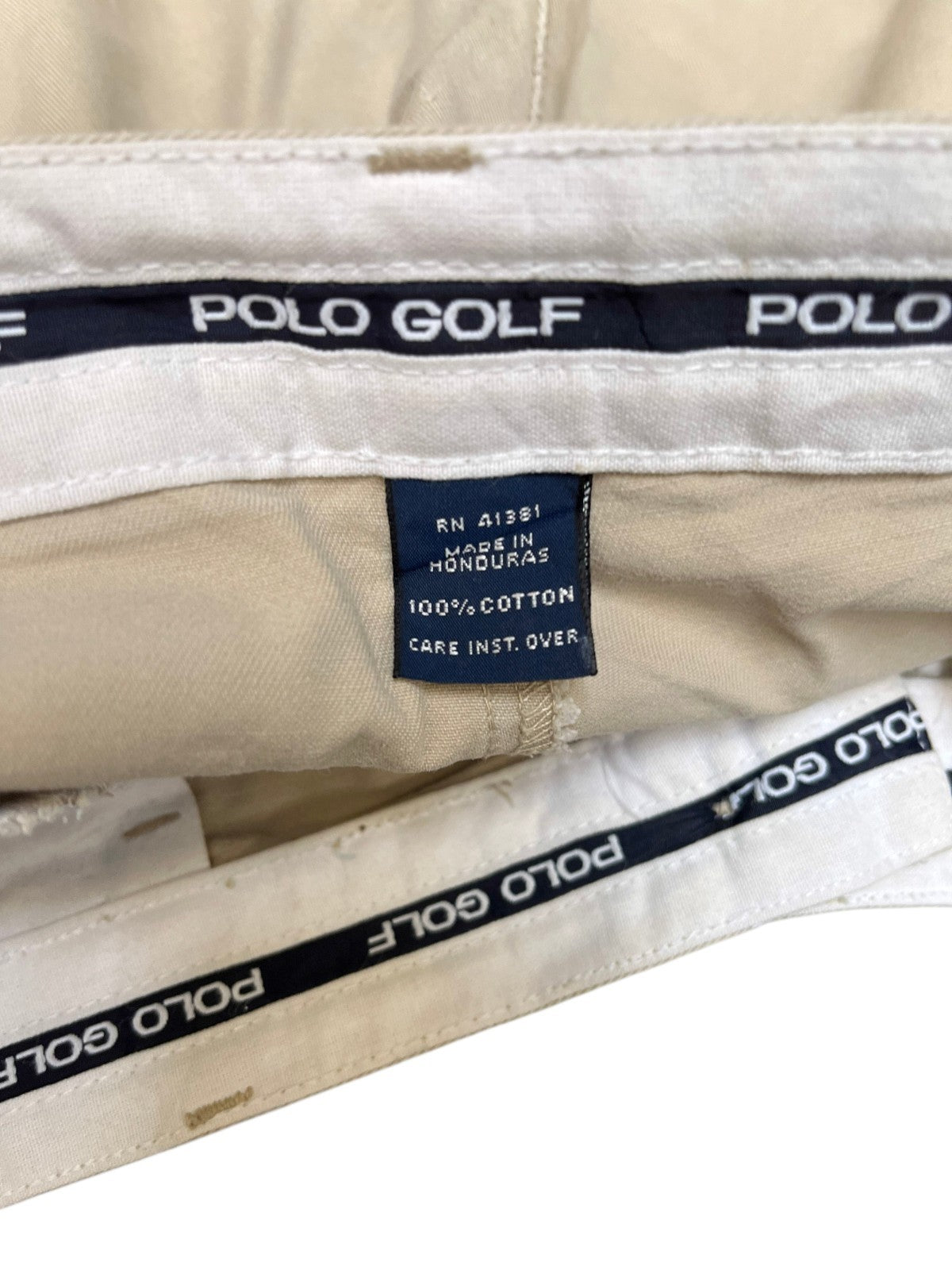 Polo Golf by Ralph Lauren Chino Shorts Fits as Mens XL 36" Waist Khaki Pleated