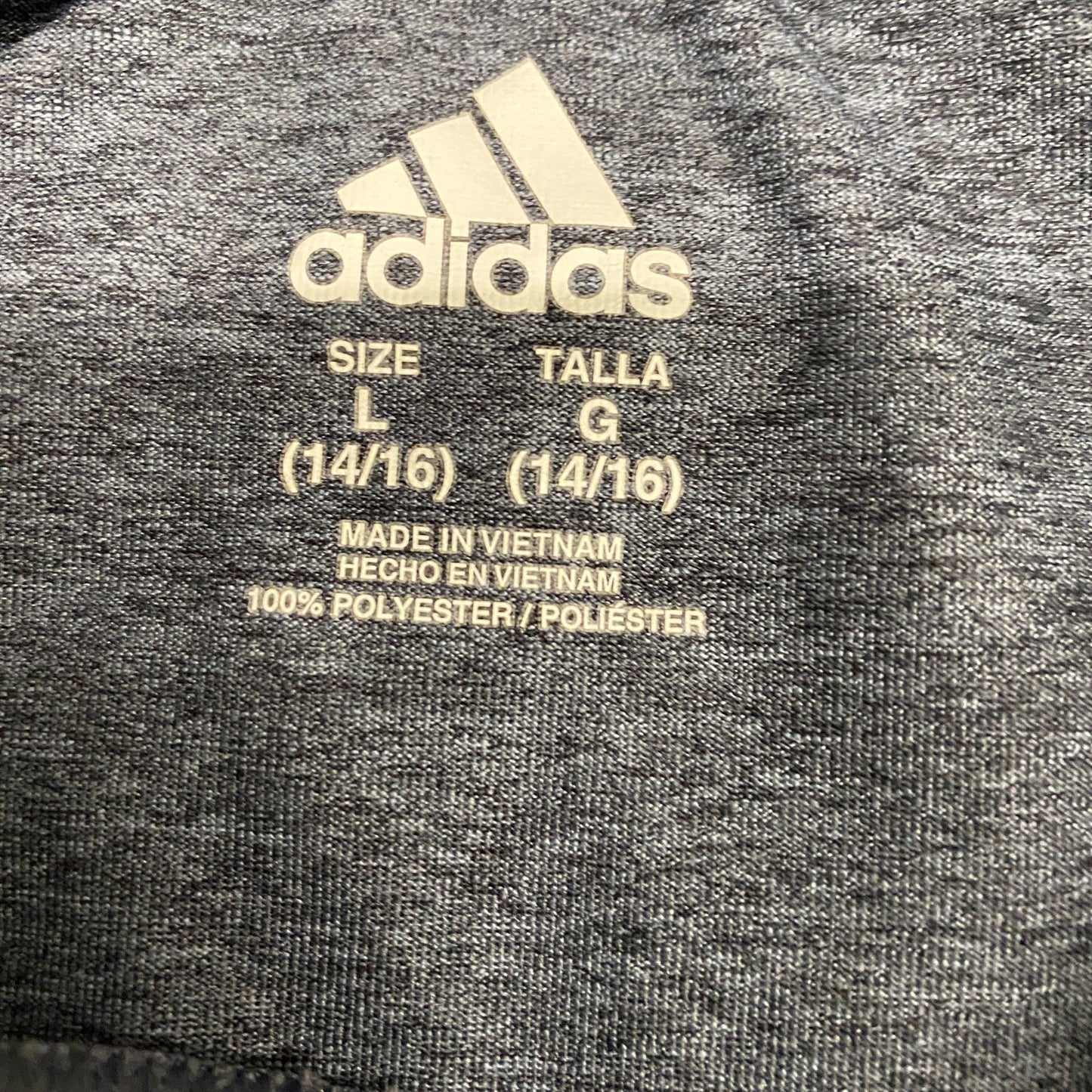Adidas T-Shirt Womens L Grey Graphic Logo Short Sleeve Crew Neck Pullover Tee