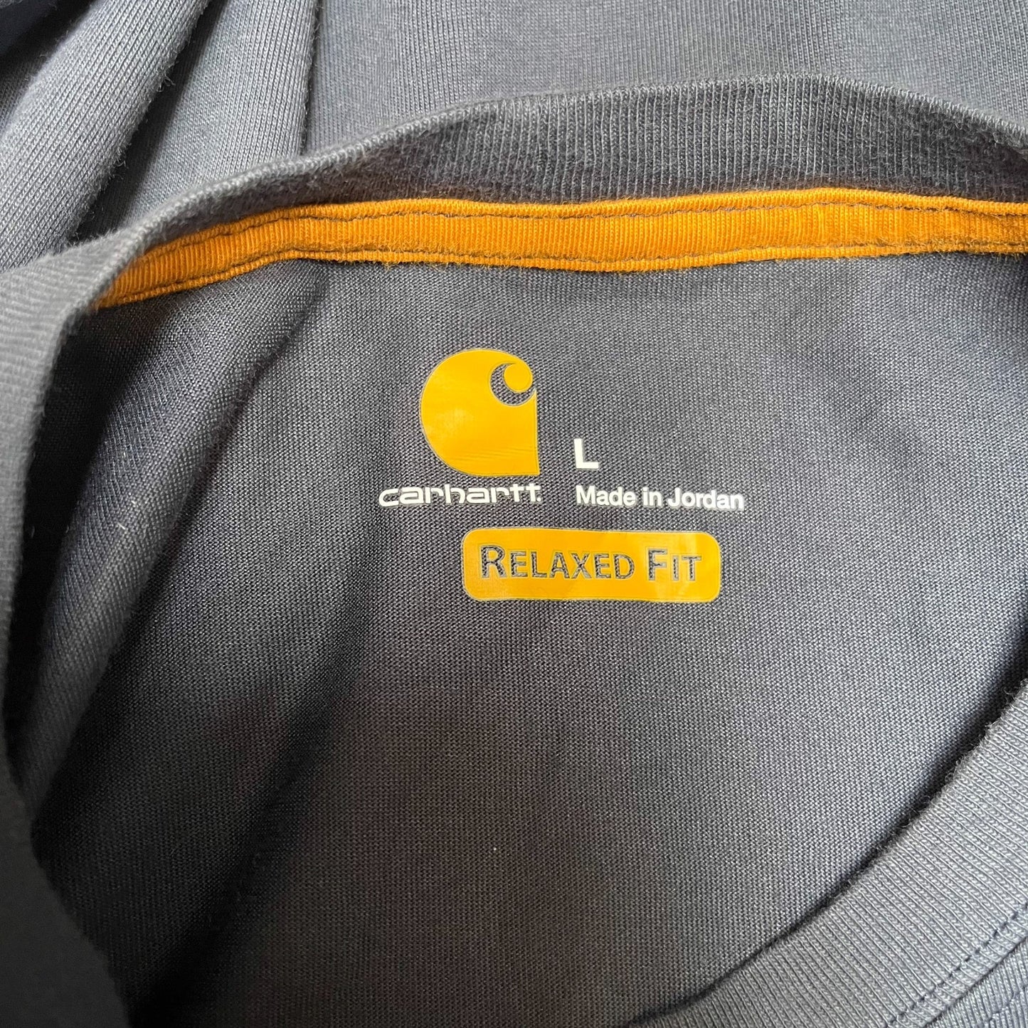 Carhartt Biltmore Pocket T-Shirt Mens Large Grey Relaxed Fit Long Sleeve Tee