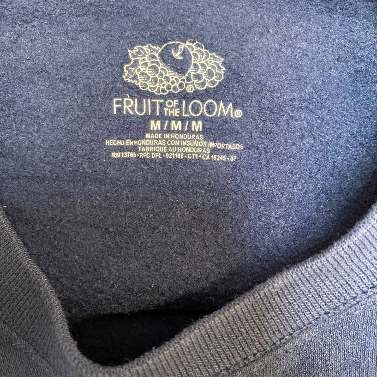 Fruit of The Loom Sweatshirt Womens Medium Blue Crew Neck Long Sleeve Pullover