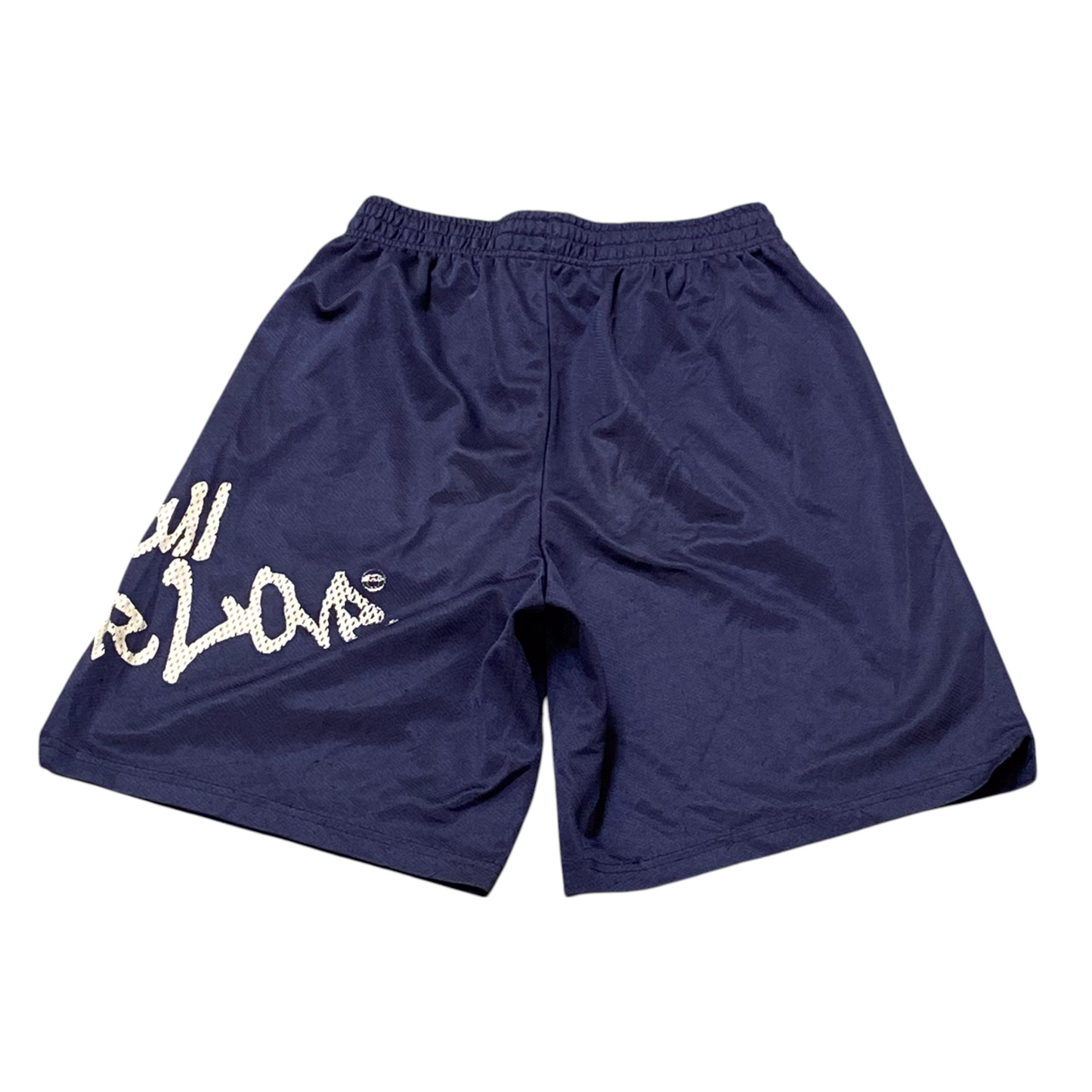 Champion Shorts 24W Blue Logo Elastic Waist Drawstring Quick Drying