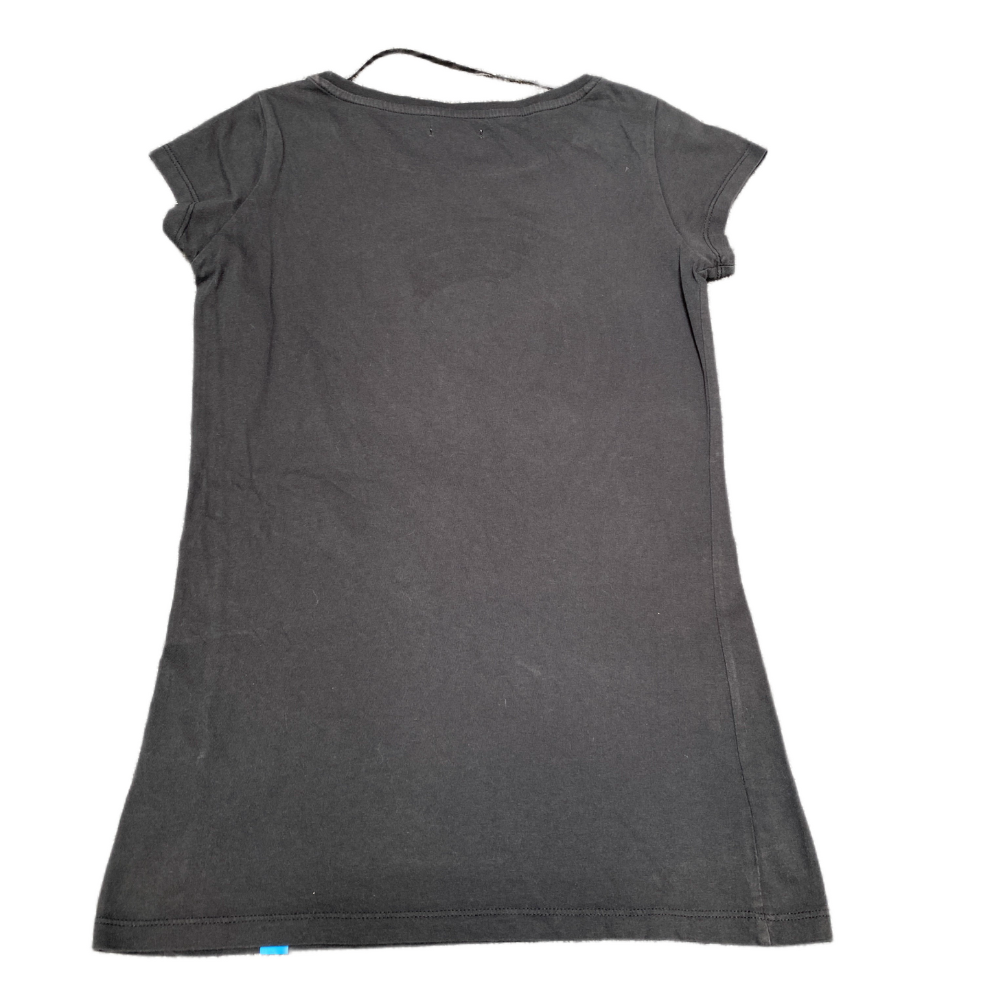 Adidas Originals The Go-To T-Shirt Girls Small Black Rainbow Graphic Logo Tee
