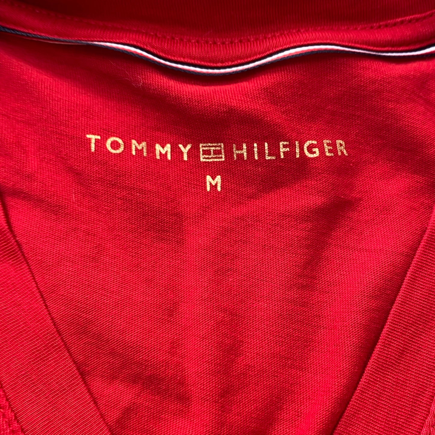 Tommy Hilfiger T-Shirt Womens Medium Red Short Sleeve Crew Neck Classic Tee