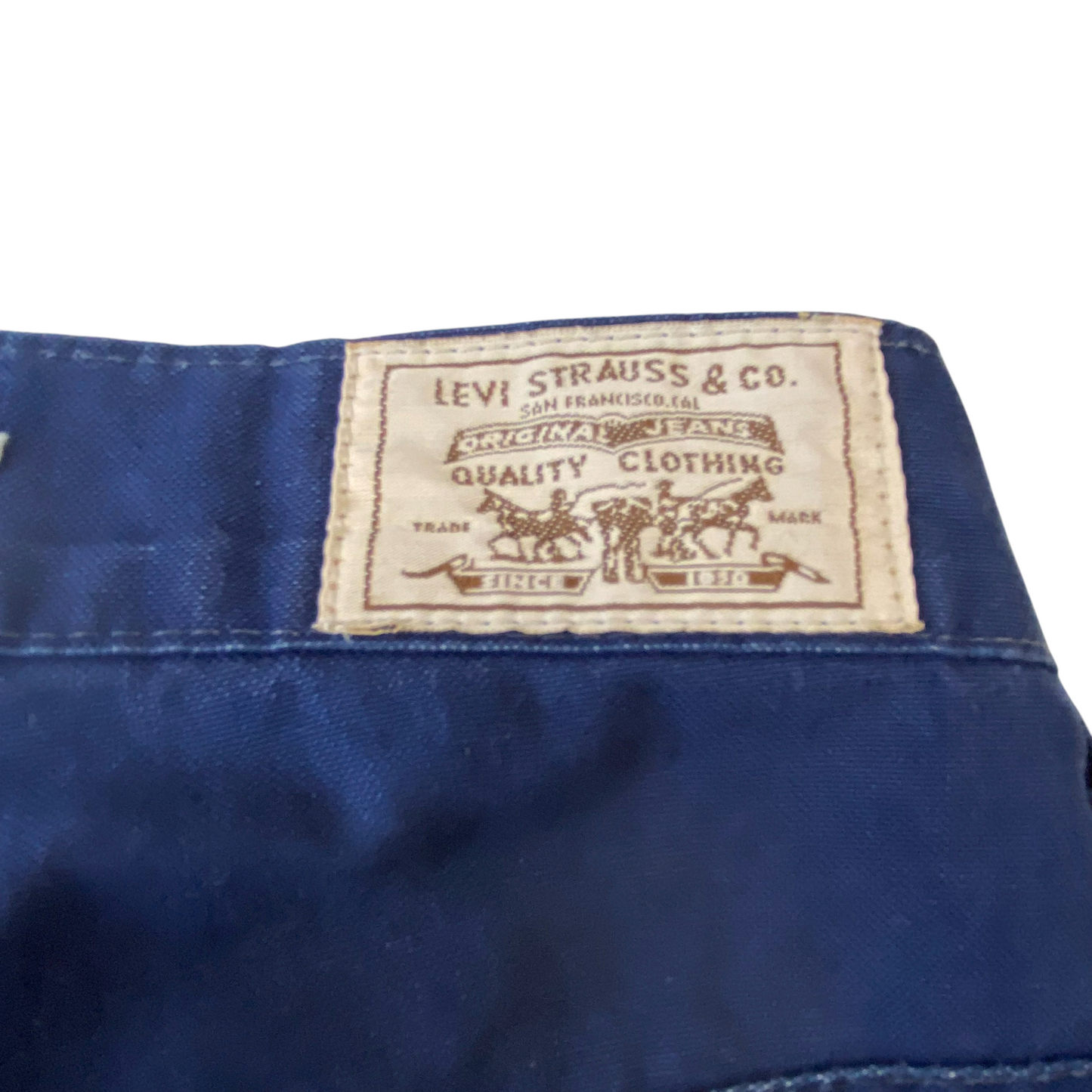 Levi's Jeans Womens 26W 31L Blue Denim 5-Pocket White Tab Mid-Rise Straight Leg