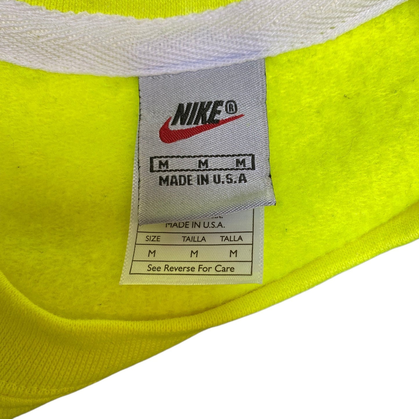 Nike Reworked Sweatshirt Mens M Green Blue Embroidered Spellout Logo Vintage Y2K