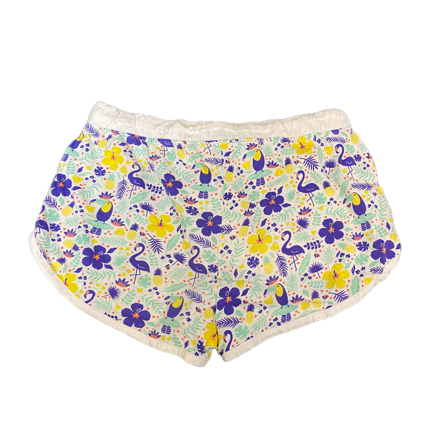 Running Sprinter Shorts Womens M 27" Waist Multi Printed Gym Workout Dolphin Hem