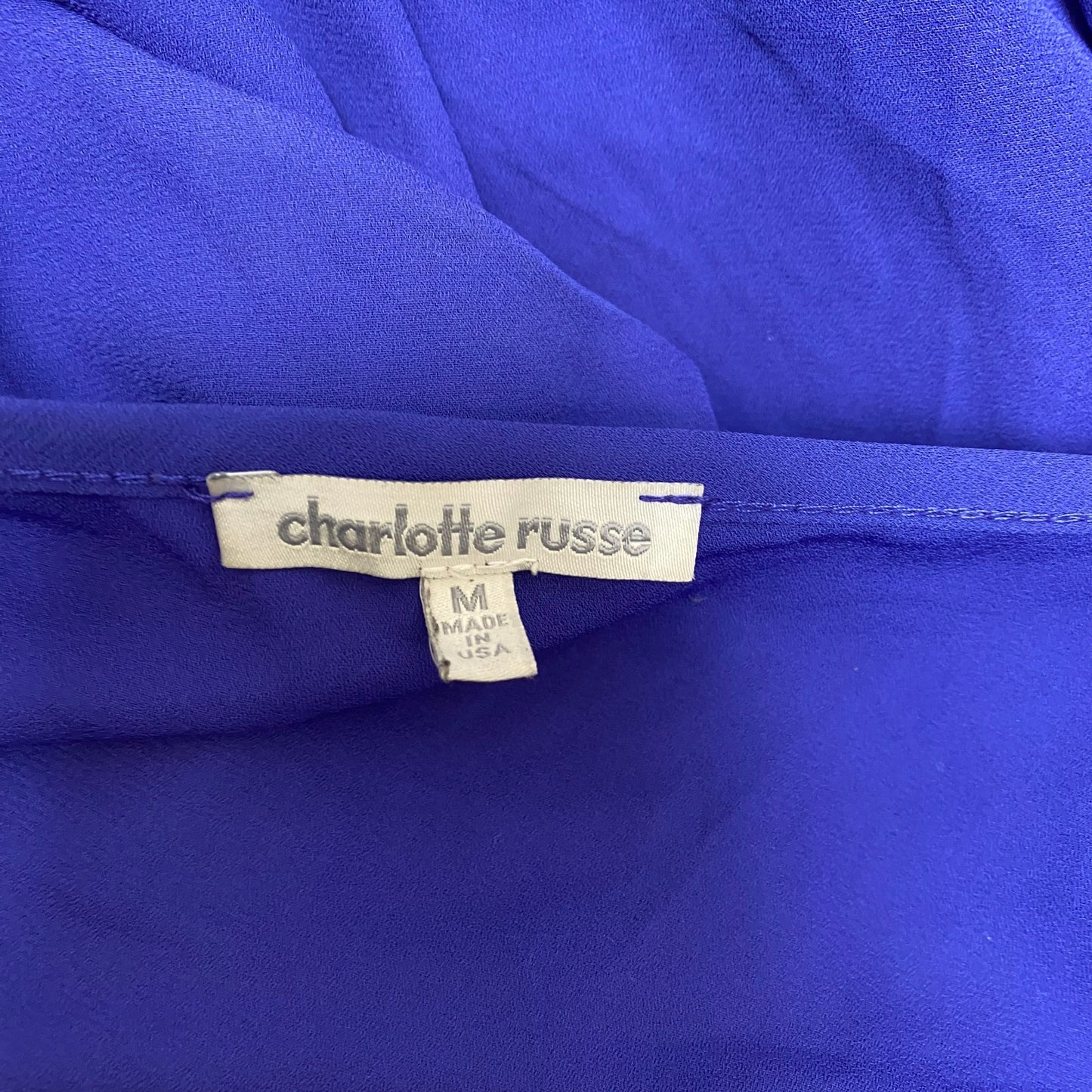 Charlotte Russe Jumpsuit Womens M Purple Solid Long Sleeve V Neck Pullover