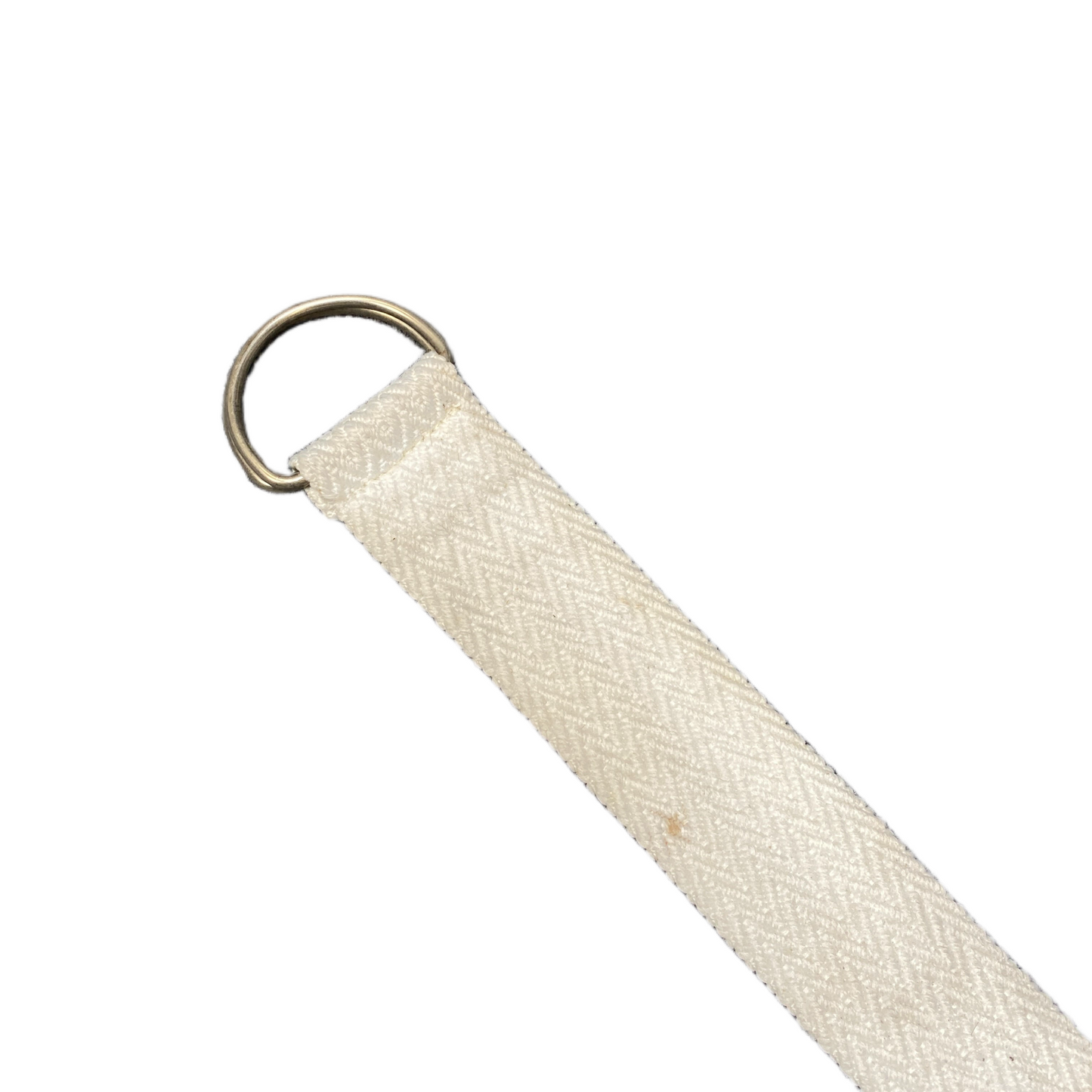 Womens Dress Waistband Belt Beige Braided Leather D-Ring Buckle Size 34 inches