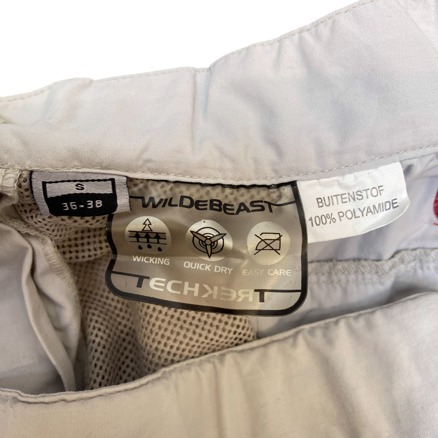 Wildebeest Fishing Cargo Trousers Mens S Cream Convertible Tech Quick-Dry