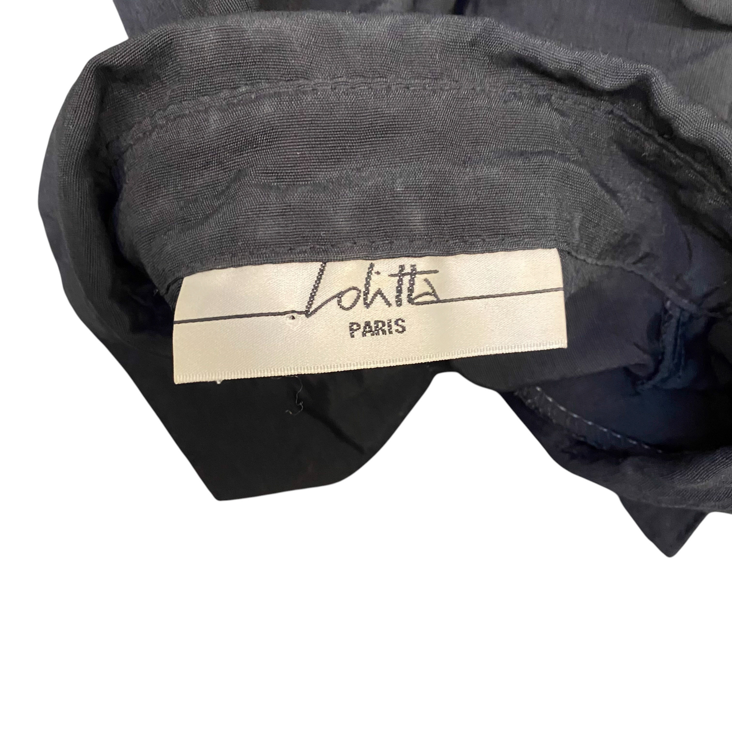 Lohitta Shirt Womens L Black Solid Casual Short Sleeve Collared Button Front