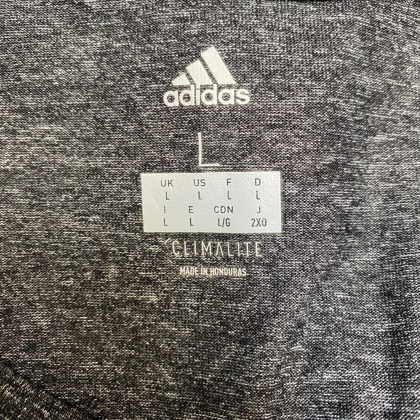 Adidas Climalite T-Shirt Mens L Grey Heather Short Sleeve Crew Neck South 19 Tee