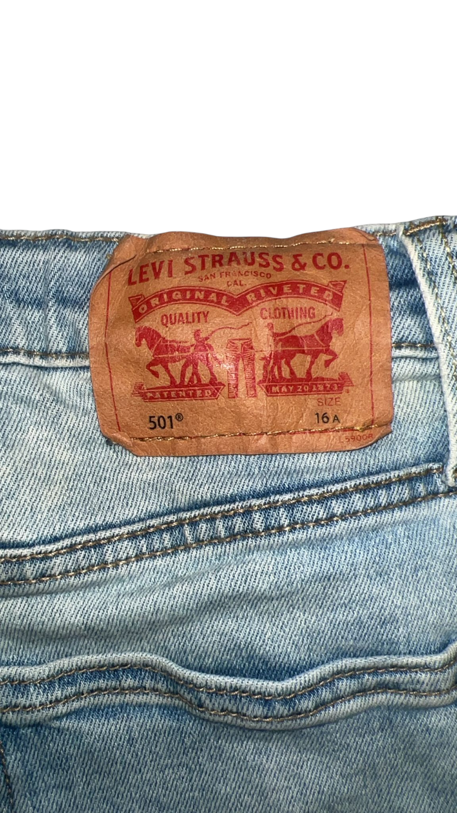 Levi's 501 Jeans Womens Small Blue Denim Slim Skinny Fit Light Wash Pockets