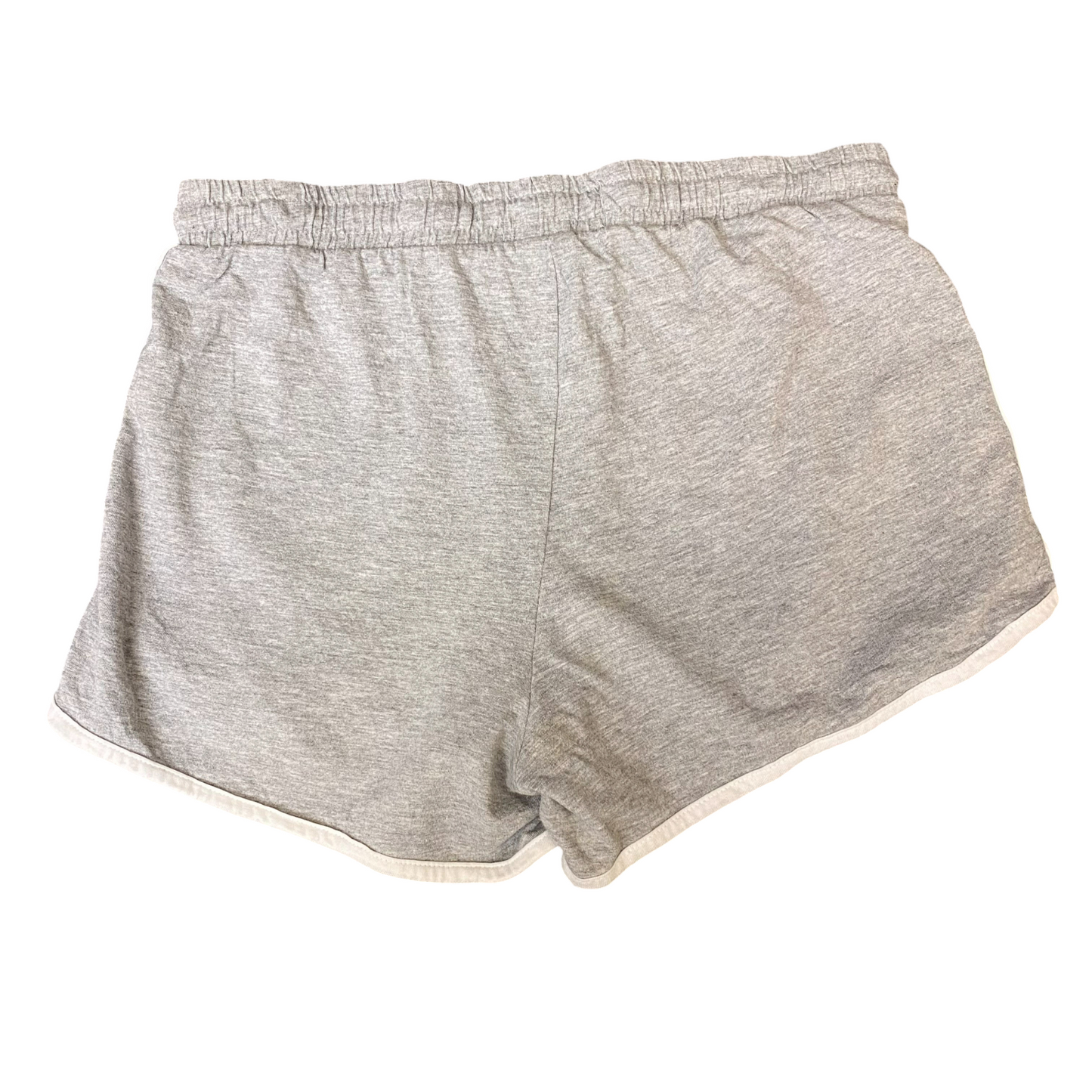 Running Sprinter Shorts Womens Medium Grey Athletic Drawstring Waist Dolphin Hem