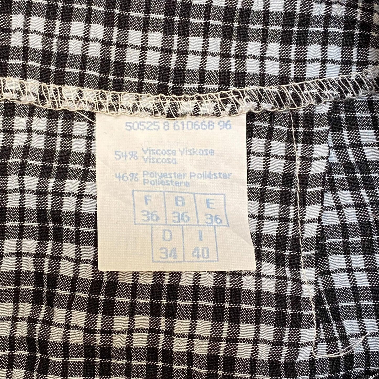 Womens Straight & Pencil Skirt S Black White Plaid Comfort Pleated Tie Waist