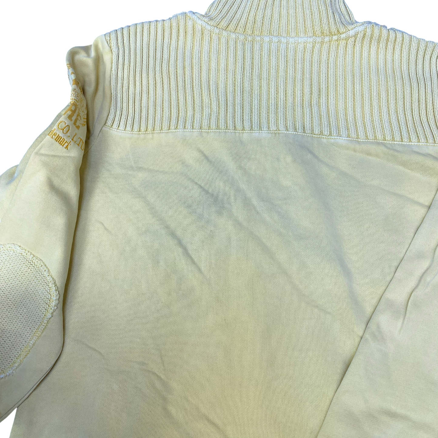 South Academy Jumper Womens XL Yellow Beaded Turtle Neck 1/4 Zip Pullover