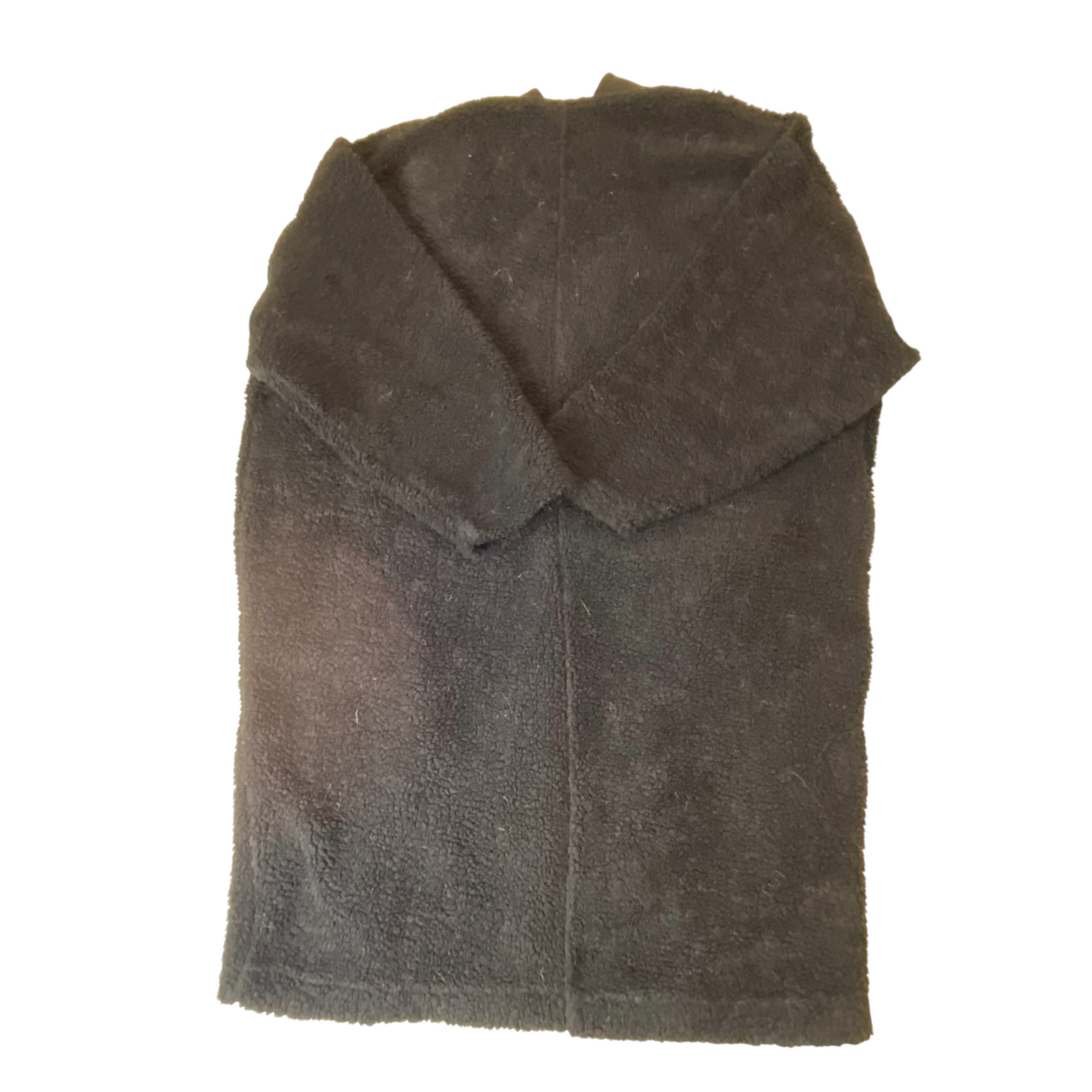 Trench Coat Womens XXL Black Fleece Pockets Long Sleeve Collared Open Front