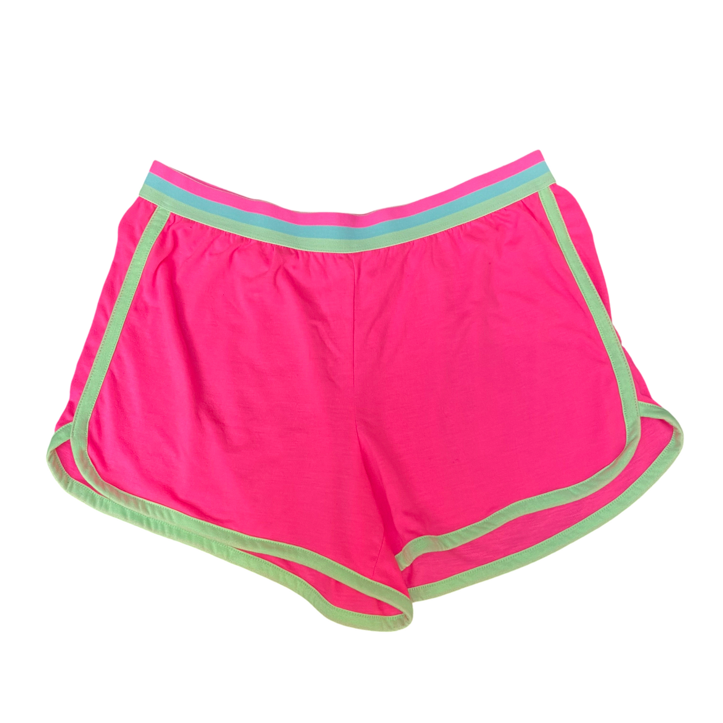 Running Sprinter Shorts Girls 2XL Bright Pink Workout Elastic Waist Dolphin Hem