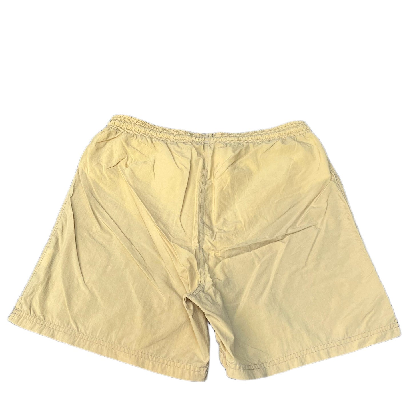 Vtg Diesel Swim Trunks Board Shorts Men L 32" Waist Yellow Mesh Lined Drawstring