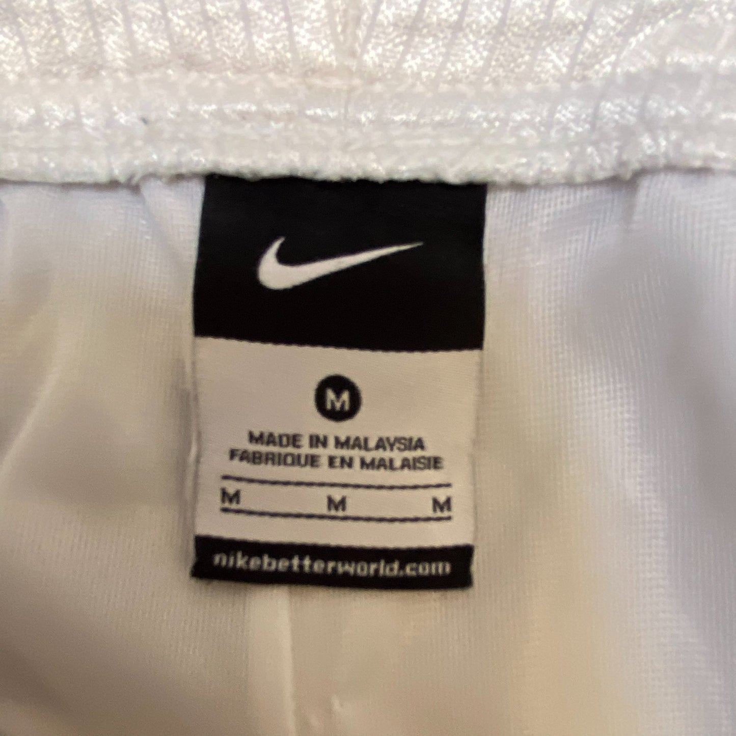 Nike Running Shorts Men M White Knit Textured Elastic Waist Drawstring Athletic