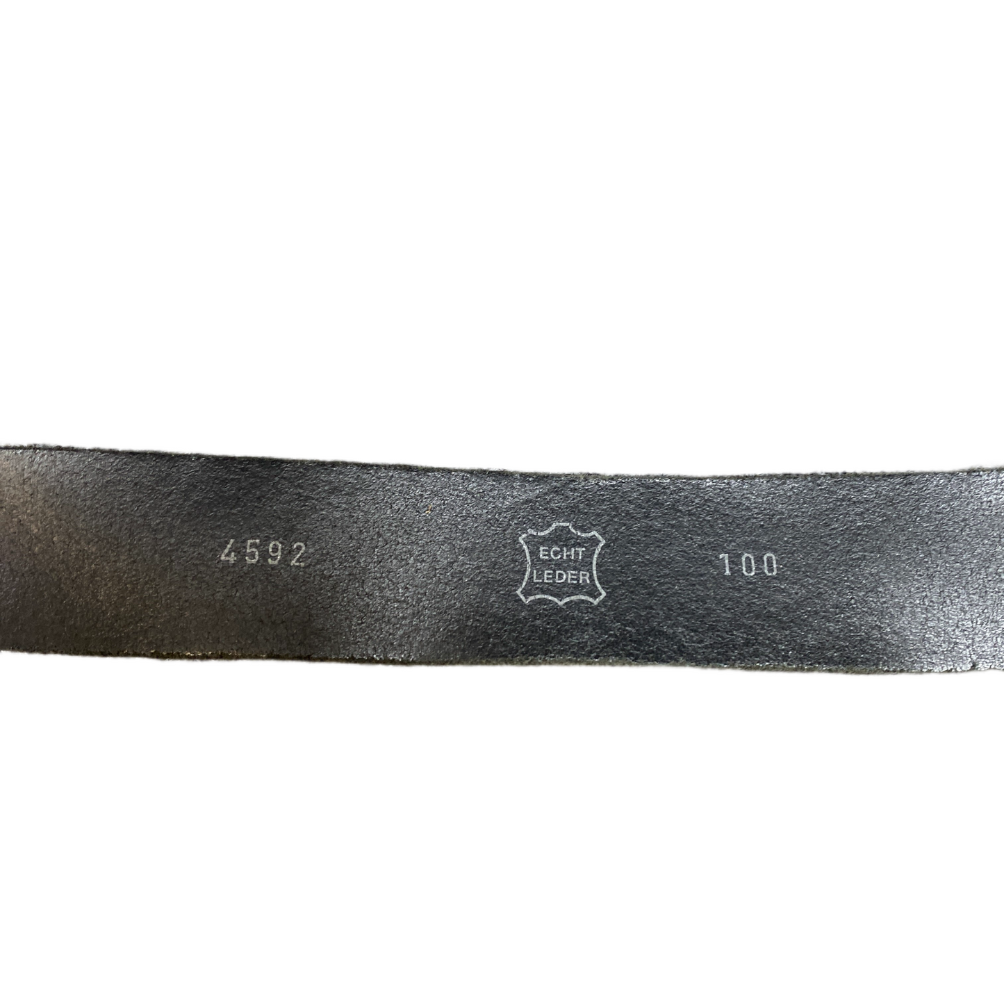 Vintage Waist Belt Mens Black Leather Adjustable Brass Pin Buckle 44.5 inches