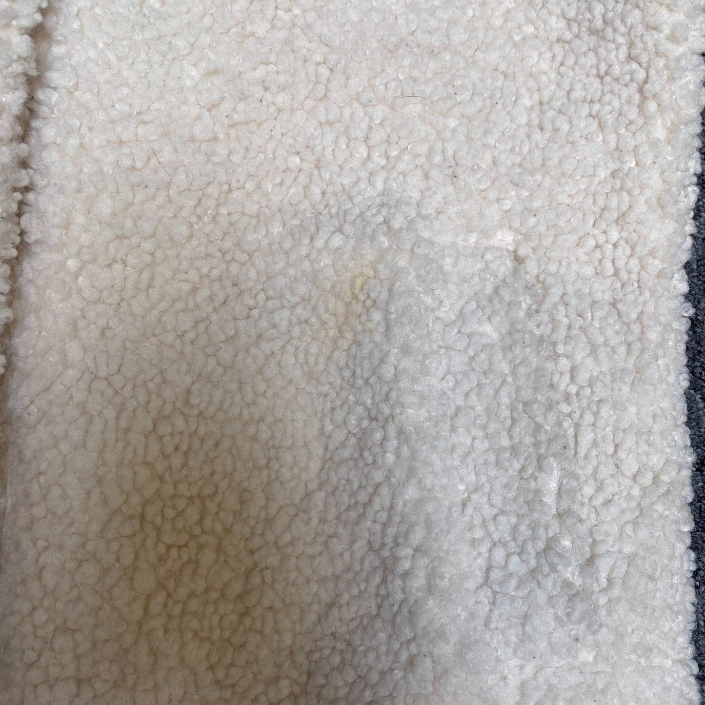 Zeeman Sherpa Jacket Womens Large White Oversized Boxy Fit Long Sleeve Collared