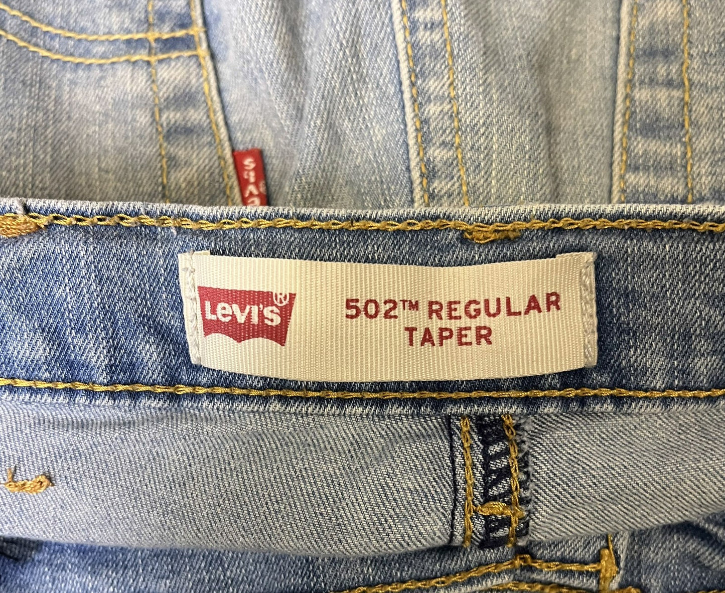 Levi's 502 Regular Taper Jean Shorts Fits as Mens XS 26" Waist Denim Light Wash