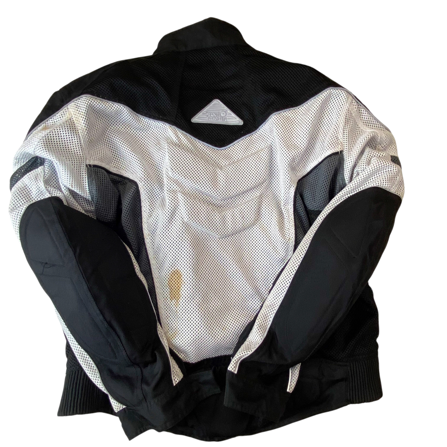 Tourmaster Intake Motorcycle Jacket Mens XL Black White Padded Mesh Full Zipper