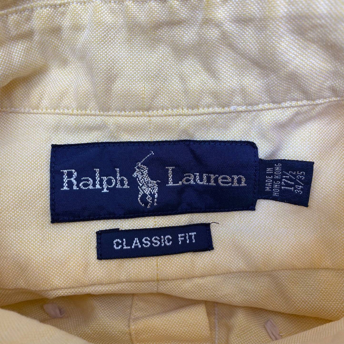 Ralph Lauren Formal Shirt Men XL Yellow Classic Fit Long Sleeve Logo Button Down