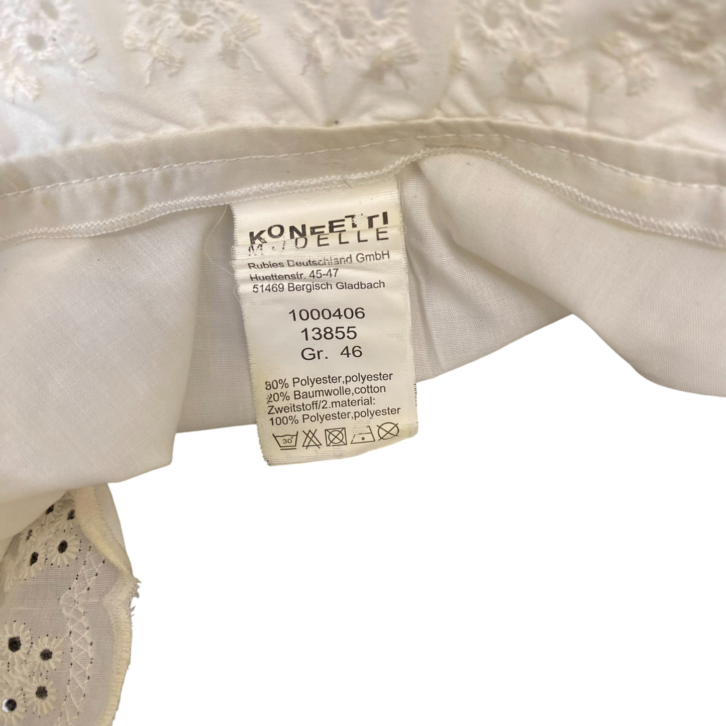 Konetti Cropped Top Womens M White Short Sleeve Lace Trim Square Neck Pullover