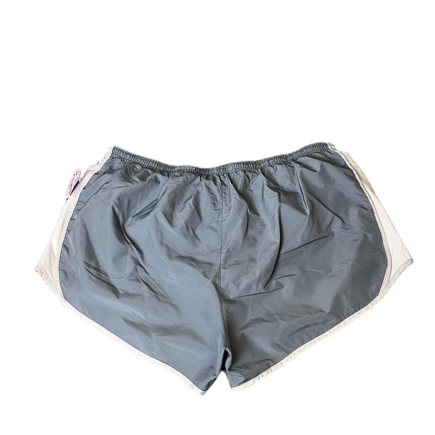 Nike Dri-FIT Running Shorts Fits as Womens 2XL 35" Waist Grey White Dolphin Hem
