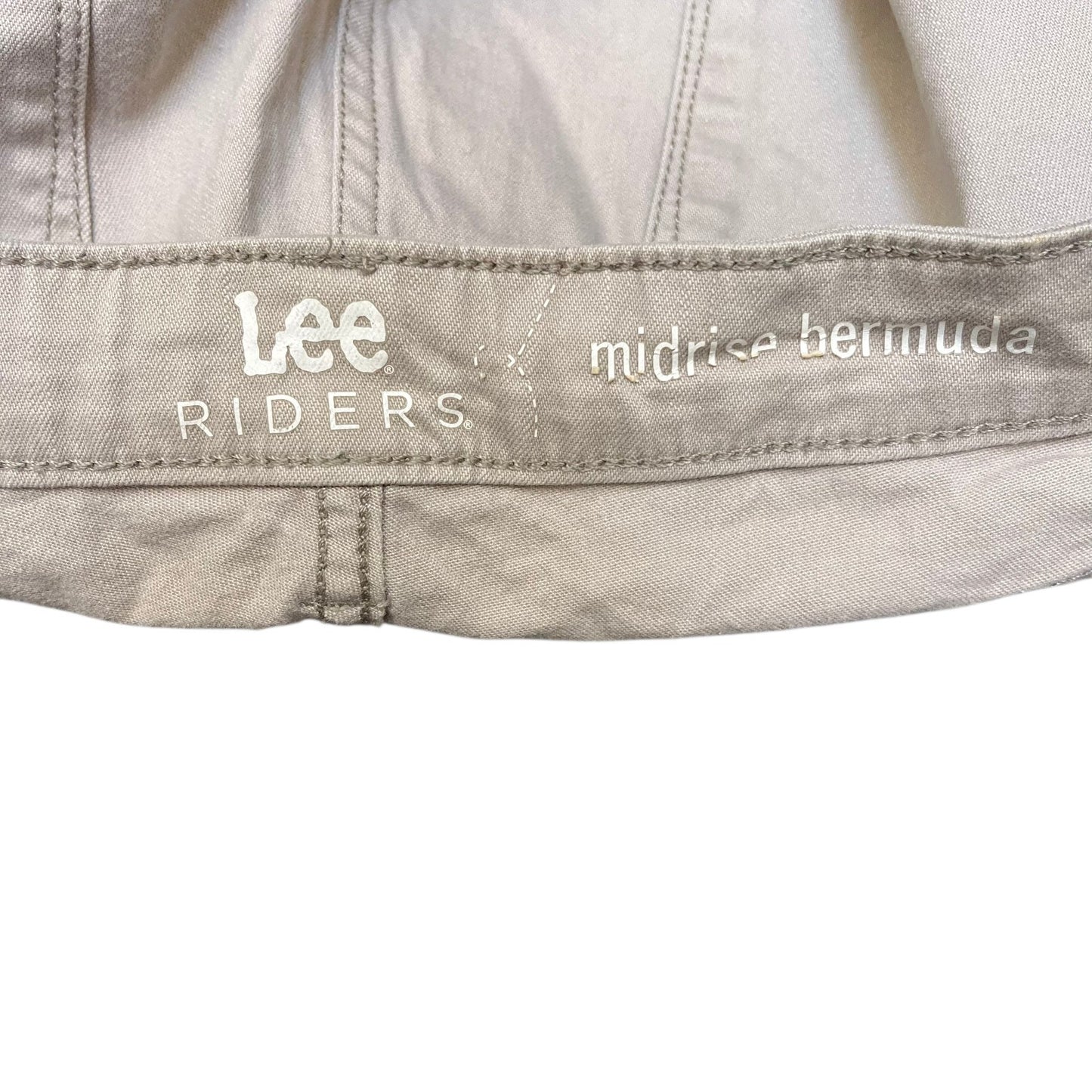 Lee Riders Bermuda Shorts Fits as Womens 2XL 40" Waist Beige Denim Mid Rise