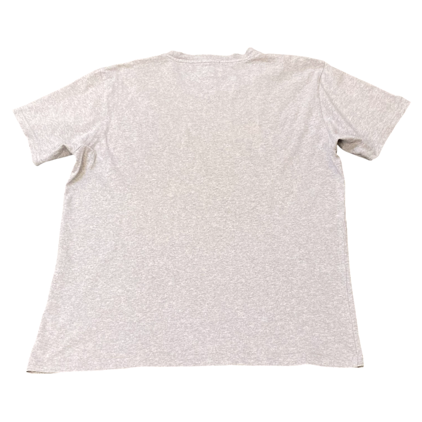 Tommy Jeans T Shirt Mens L Grey Heather Regular Fit Short Sleeve Spellout Tee