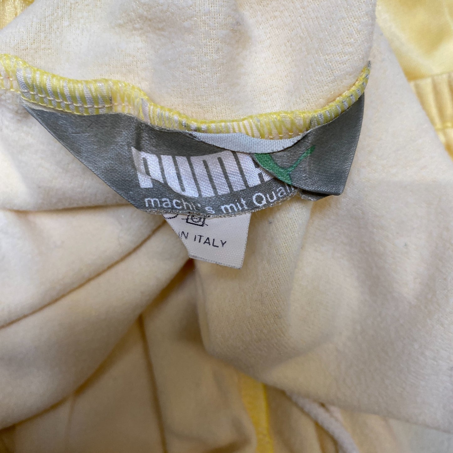 PUMA Joggers Fits as Women 31" Waist Cream High Waisted Drawstring Sweat Trouser