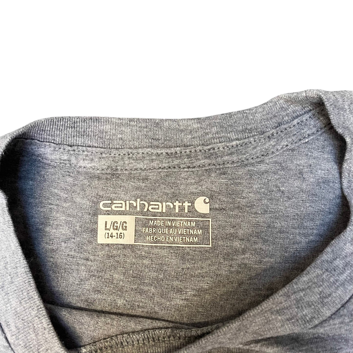 Carhartt Pocket T-Shirt Womens L Grey Heather Short Sleeve Pullover Summer Tee