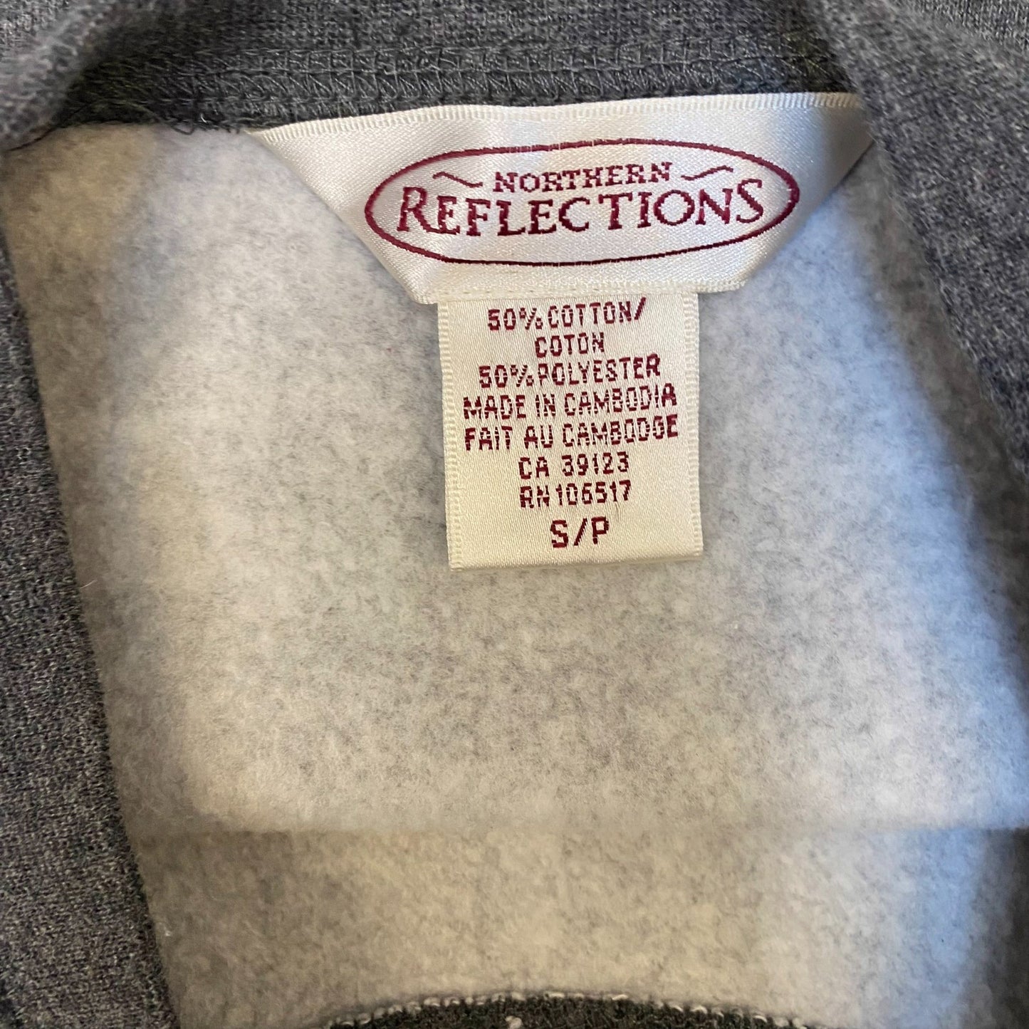 Nothern Reflections Sweatshirt Womens Small Grey Butterfly Print Crew Neck