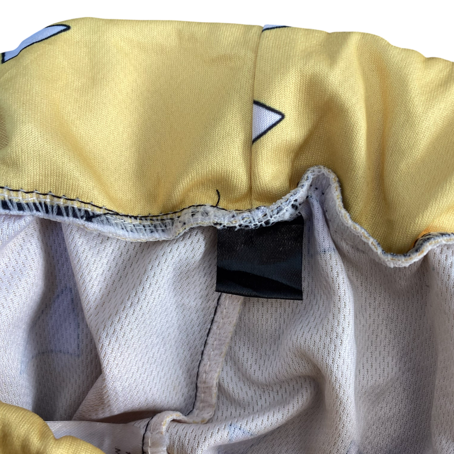 Running Sprinter Shorts 24W Yellow Elastic Waist Athletic Dolphin Hem Pull On