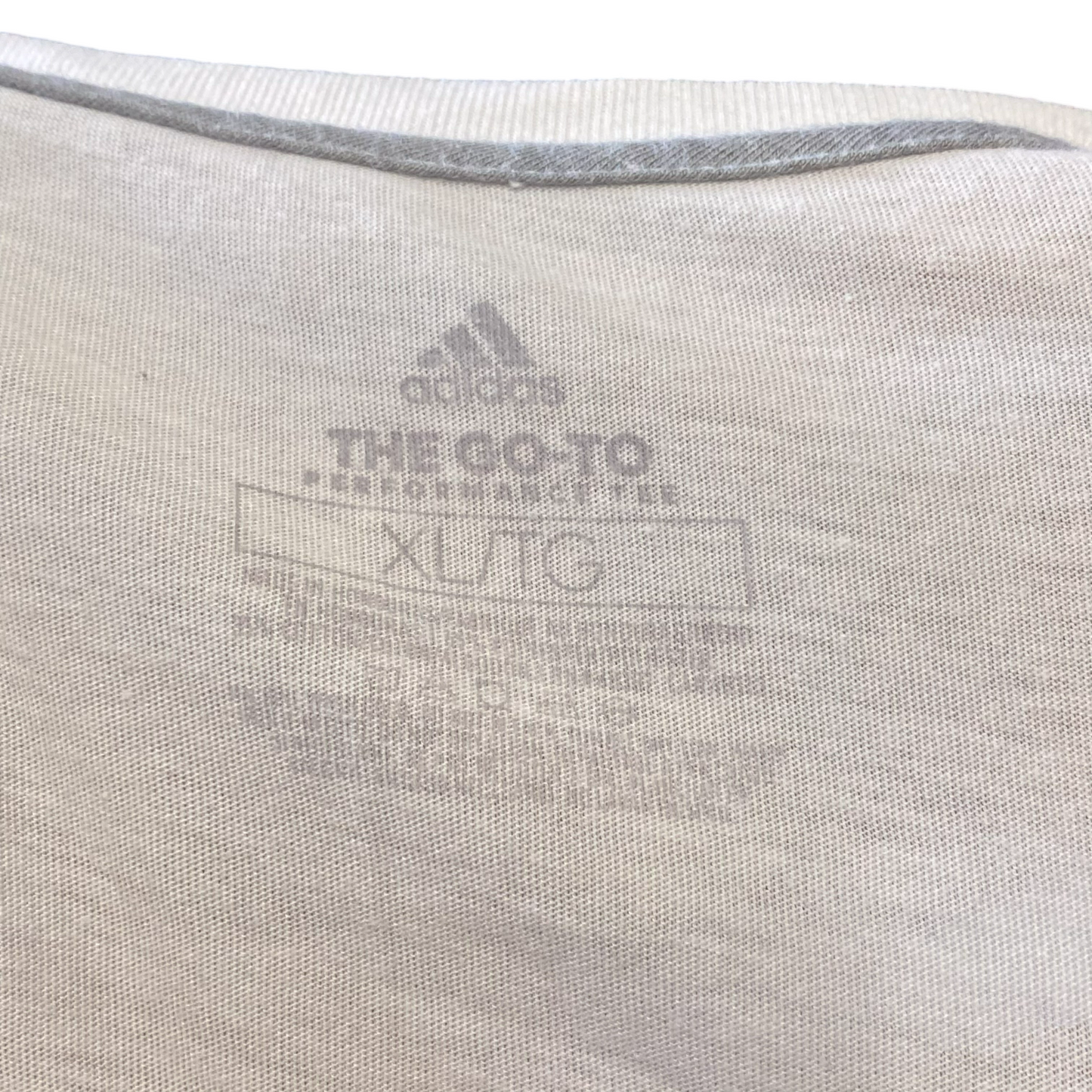 adidas Tee Shirt Mens XL White 3 Stripes Logo Short Sleeve Go-To Performance