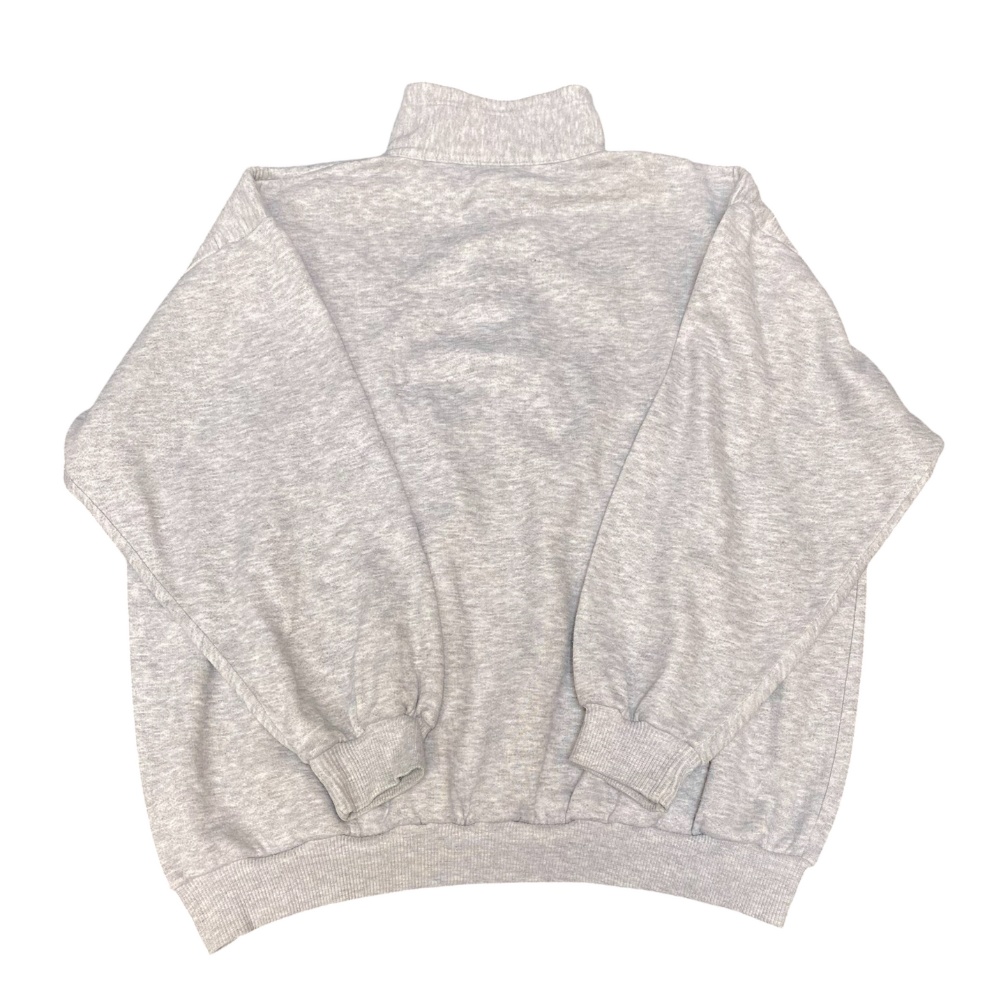 Sweatshirt Womens Large Grey Heather Long Raglan Sleeve 1/4 Buttons Pullover