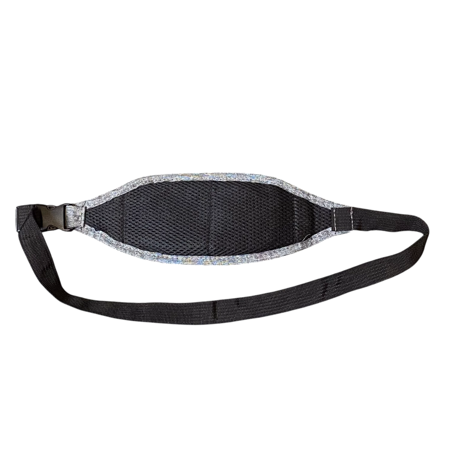 Unisex Sports Outdoor Waist Pouch Fanny Pack Grey Zipper Adjustable Nylon Strap